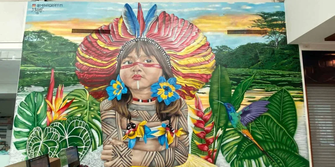 Via Verde Shopping recebe mural em homenagem ao Acre
