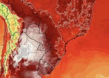 Massa de ar quente vai elevar as temperaturas acima dos 40ºC em diversas regiões da Argentina — Foto: Reprodução/MetSul