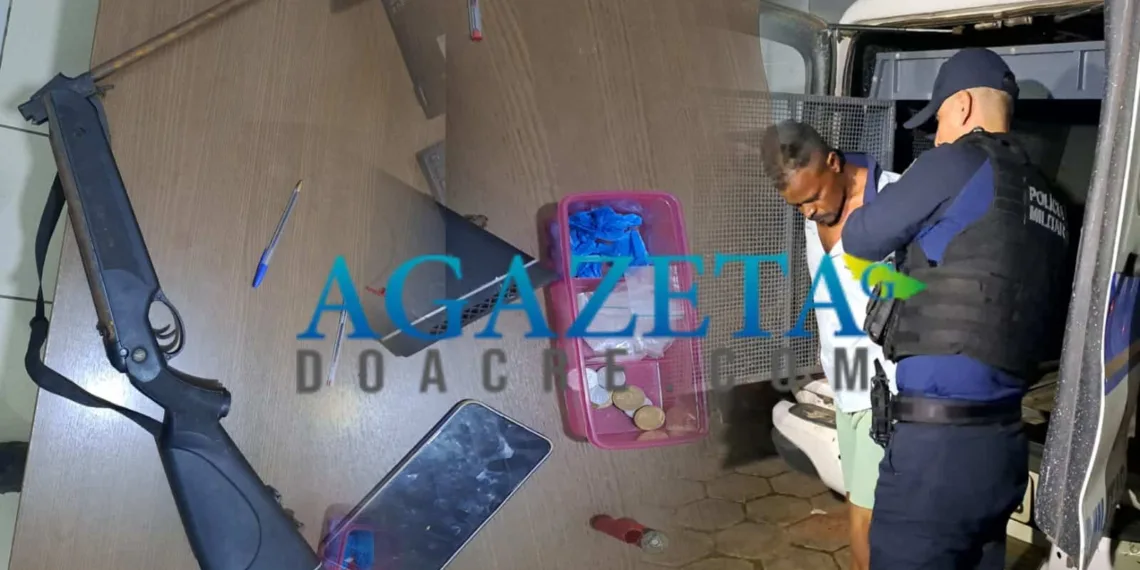 Homem é preso no Bujari portando arma de fogo e drogas