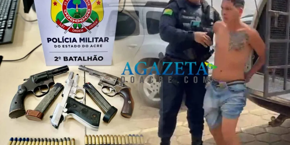 Polícia Militar prende homem e apreende dois menores com armas de fogo no Taquari
