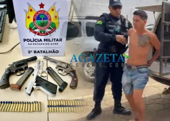 Polícia Militar prende homem e apreende dois menores com armas de fogo no Taquari