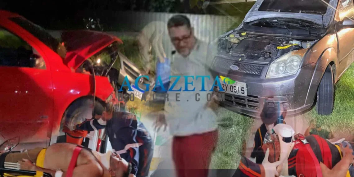Acidente entre carros deixa três pessoas feridas na BR-364, em Rio Branco