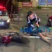 Acidente entre motociclistas deixa duas pessoas feridas em avenida movimentada de Rio Branco