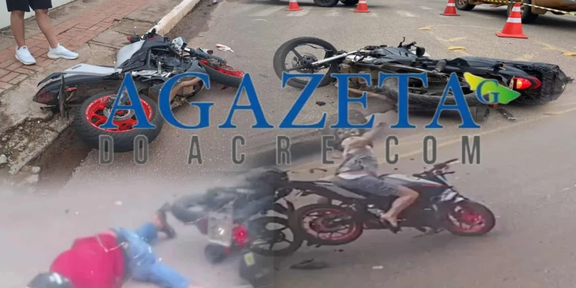 Vídeo mostra momento do grave acidente entre motociclistas, no Bairro Bosque