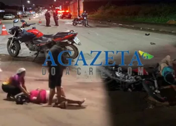 Colisão entre motos deixa motociclista ferido em Rio Branco