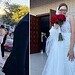 Mulher contrata homens para jogar tinta vermelha no vestido da noiva do filho