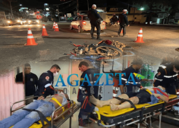 Mãe e filho ficam feridos em acidente na Avenida Ceará