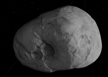 Asteroide 2008 OS7 estará a sete vezes a distância da Terra à Lua Imagem: Reprodução/Twitter