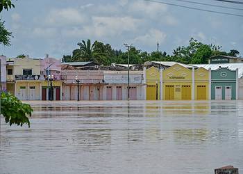 Parte da região central de Rio Branco e de várias outras cidades acreanas se encontram submersas. Foto: Diego Gurgel/Secom