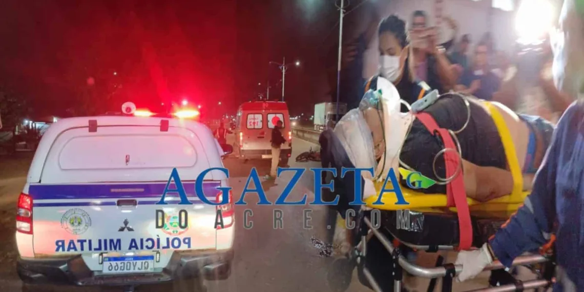 Boliviano fica gravemente ferido após ser atropelado por motociclista em faixa de pedestre na BR-364