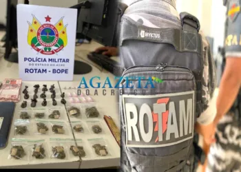Polícia Militar prende dupla com maconha, cocaína e crack na capital