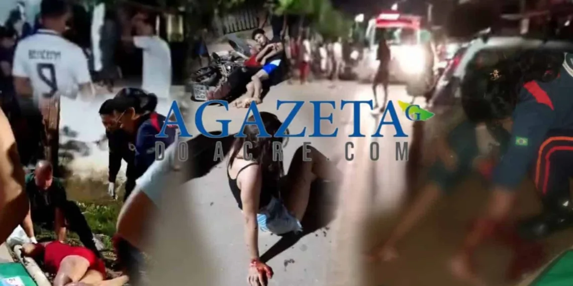 Grávida perde o bebê e outras três pessoas ficam feridas em acidente grave envolvendo duas motocicletas