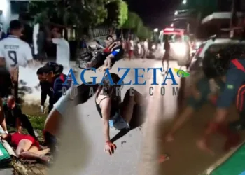 Grávida perde o bebê e outras três pessoas ficam feridas em acidente grave envolvendo duas motocicletas