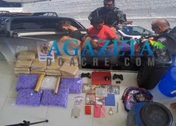 Polícia apreende mais de 35 quilos de maconha e dois homens são presos por tráfico de drogas em Rio Branco