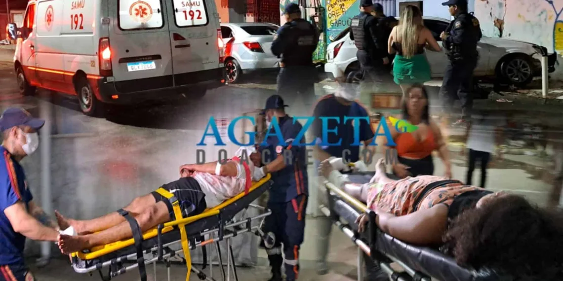Empresário perde controle de veículo, bate em muro e duas crianças ficam feridas