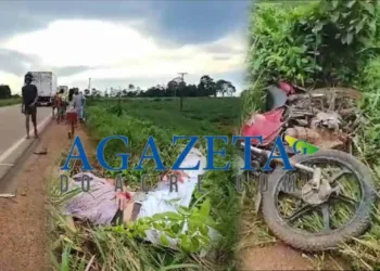 Motociclista fica gravemente ferido após colidir com carreta na BR-364