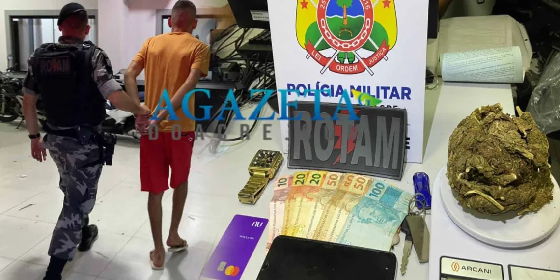 Líder de facção criminosa é preso com drogas no Segundo Distrito de Rio Branco