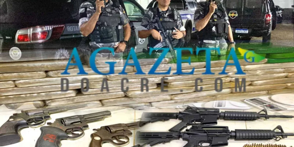 Líder de facção é preso no Acre com arsenal de guerra e mais de 60 kg de droga