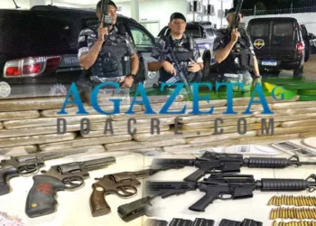 Líder de facção é preso no Acre com arsenal de guerra e mais de 60 kg de droga