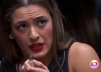 Bia no dia de sua eliminação do 'BBB 24' — Foto: Reprodução