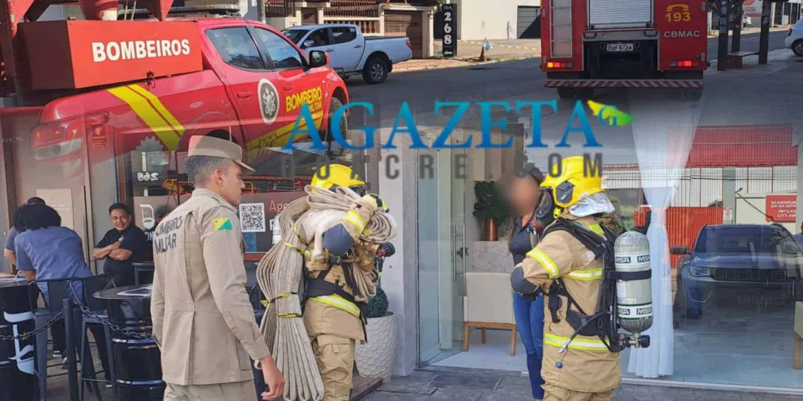 Bombeiros militares são chamados para princípio de incêndio em loja em Rio Branco