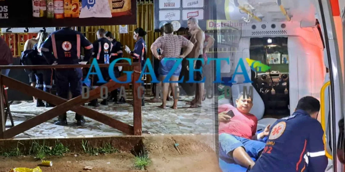 Homem tenta matar amigo durante surto em bar