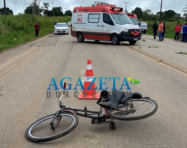 Idoso é atropelado em rodovia do Acre e vai parar no PS em estado grave