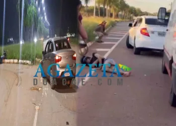 Motociclista é arremessado durante colisão violenta em Rio Branco; veja as imagens