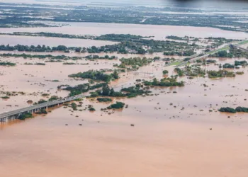 05.05.2024 - Presidente da República, Luiz Inácio Lula da Silva, durante Sobrevoo em Canoas, Canoas - RS.  
Foto: Ricardo Stuckert / PR