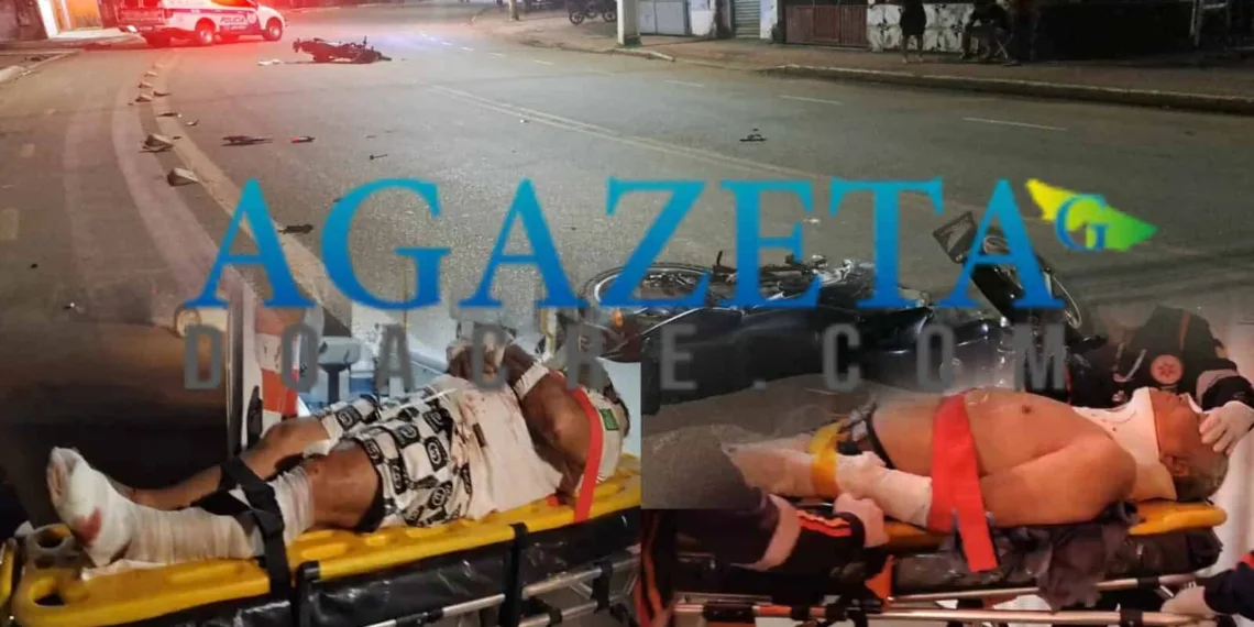 Duas pessoas ficam gravemente feridas em colisão na Avenida Sobral