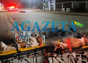 Duas pessoas ficam gravemente feridas em colisão na Avenida Sobral