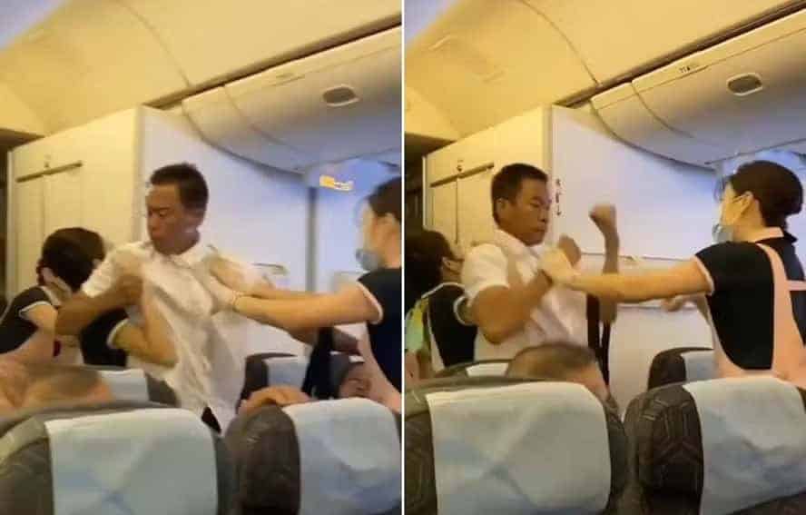 Passageiro tenta 'roubar' lugar de outro em avião e provoca violenta briga, que acaba ferindo comissária — Foto: Reprodução/X