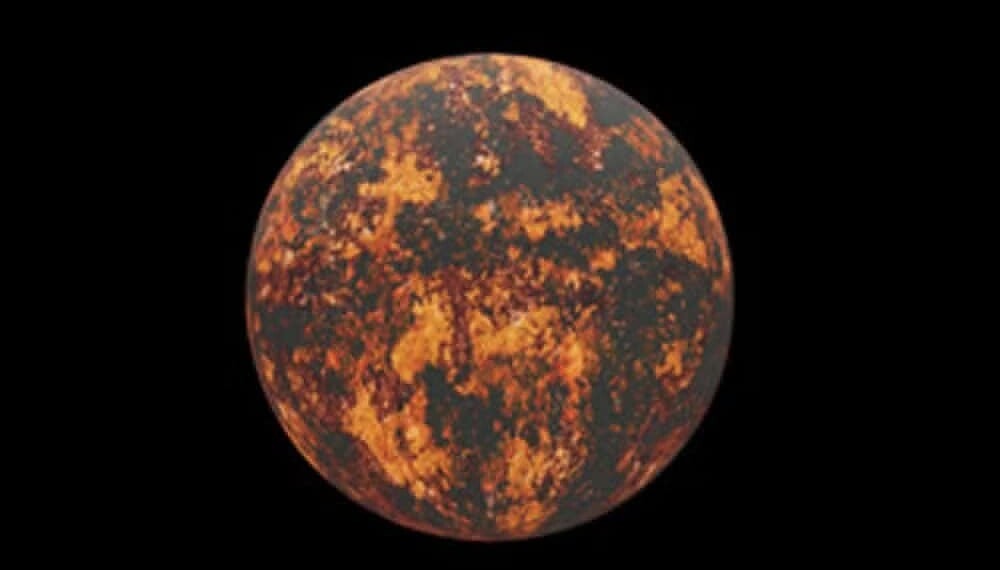 Modelo 3D feito pela Nasa de como seria o "55 Cancri-e" — Foto: NASA