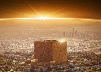 Arábia Saudita projeta maior arranha-céu do mundo em forma de cubo — Foto: New Murabba Development Company/Divulgação