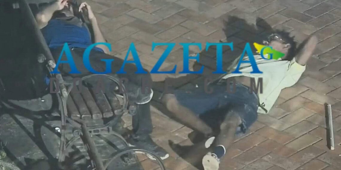 Homem é furtado enquanto dorme em banco da Praça da Revolução; câmeras registram tudo