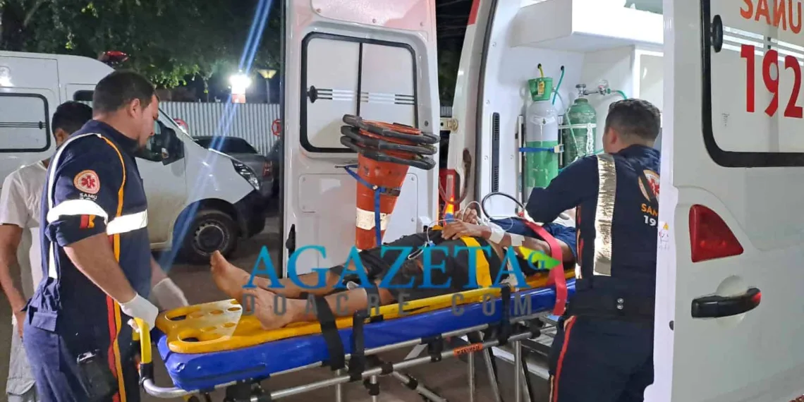 Conversão proibida deixa motociclista com fratura exposta na AC-40 em Rio Branco