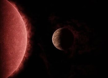 Ilustração do exoplaneta SPECULOOS-3 b orbitando sua estrela anã vermelha — Foto: NASA/JPL-Caltech