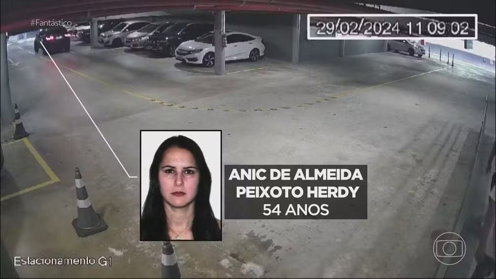 ÚLtimas imagens de Anic Herdy em Petrópolis, na Região Serrana no Rio, no dia 29 de fevereiro — Foto: Reprodução/Fantástico