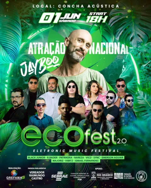 EcoFest reúne 11 DJs e atração nacional na Concha Acústica, neste sábado