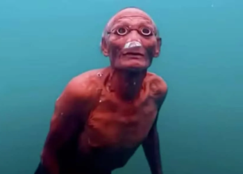 Santarawi Lalisan, de 85 anos, membro dos Badjao, das Filipinas — Foto: Reprodução/YouTube