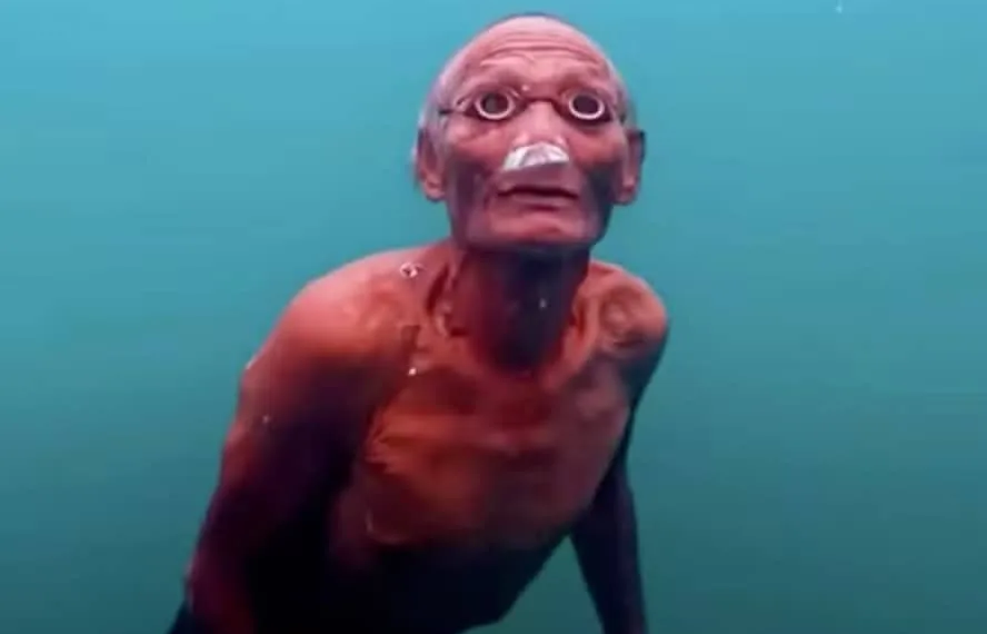 Santarawi Lalisan, de 85 anos, membro dos Badjao, das Filipinas — Foto: Reprodução/YouTube
