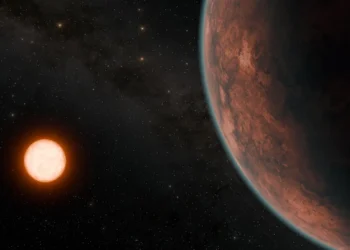 Gliese 12b orbita uma estrela anã vermelha fria localizada a apenas 40 anos-luz de distância
Nasa/JPL-Caltech/R. Hurt (Caltech-IPAC)