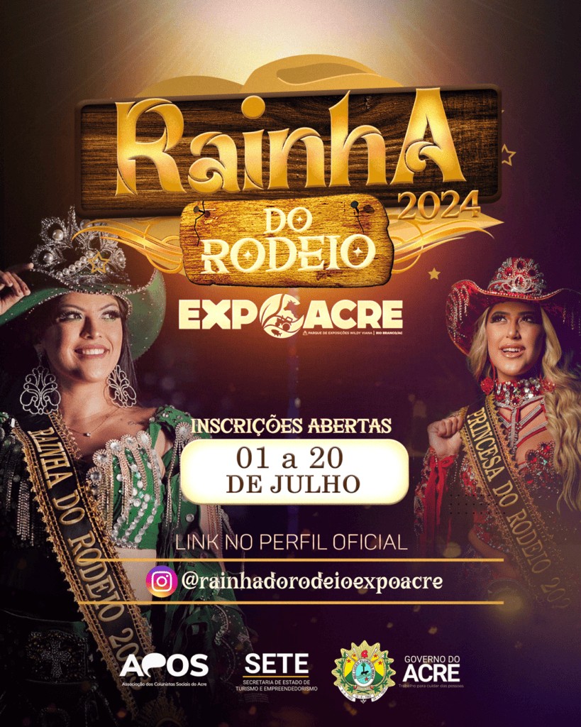 Inscrições para concurso da Rainha do Rodeio da Expoacre começam em julho