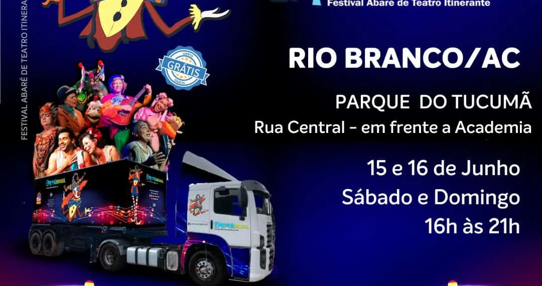 Rio Branco recebe Palco Móvel Festival Abaré de Teatro