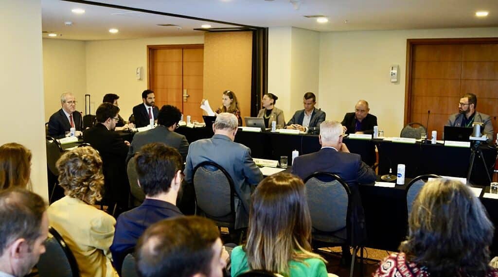 Comitê Orientador do Fundo Amazônia, na sua 30ª reunião, realizada em Brasília, teve participação de diretora adjunta da Sema (ao fundo, de blazer bege). Foto: Wesley Moraes/Repac