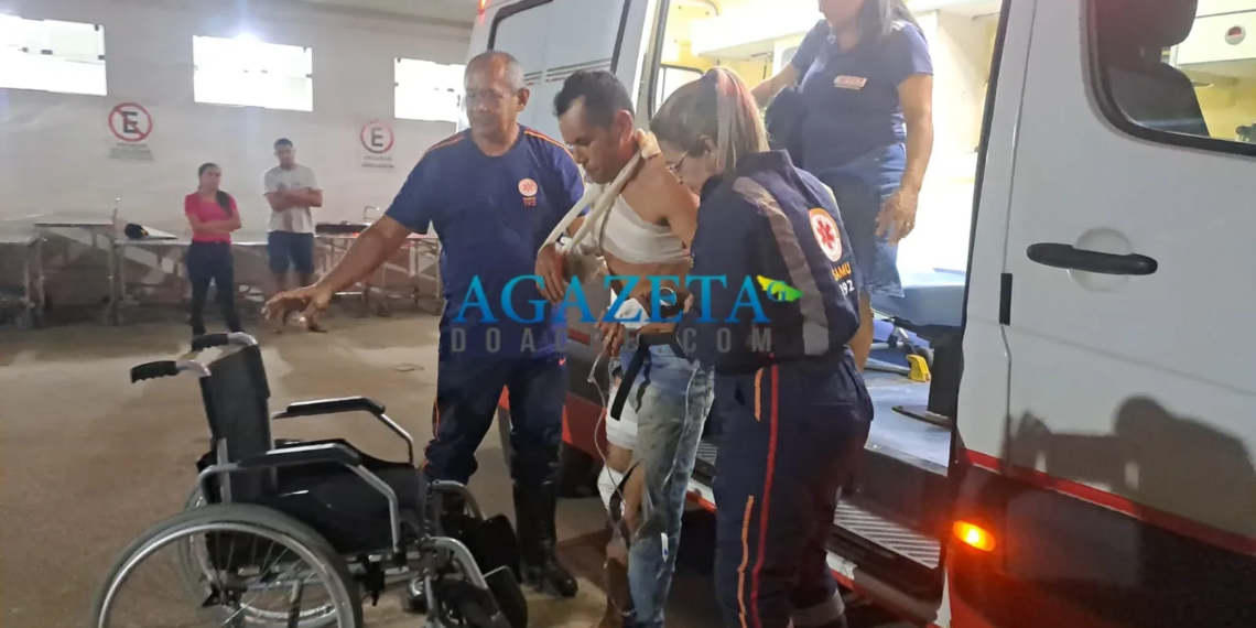 Motociclista perde controle do veículo após desviar de cachorro na estrada de Boca do Acre
