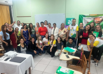 Alfabetizadores em curso de formação Foto: Cedida