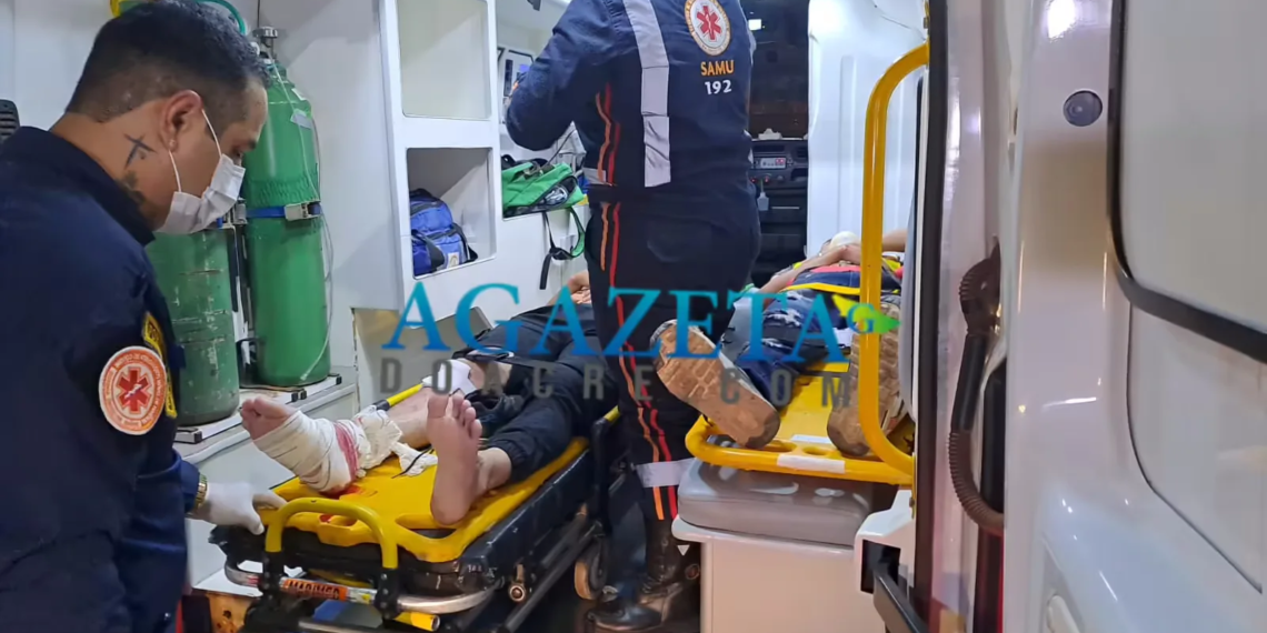 Militar faz manobra proibida e deixa motociclista com o pé dilacerado, em Rio Branco