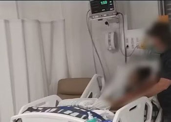 Pai é preso após ser filmado abusando da filha internada na UTI de hospital — Foto: Reprodução/TV Globo
