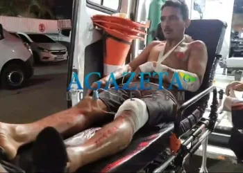 Cachorro atravessa via e causa acidente com motocicleta na BR-364